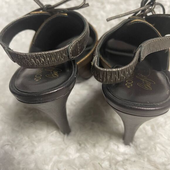Donald J Pliner Metallic two tone Bronze Leather Heels SZ7.5M - Picture 5 of 12